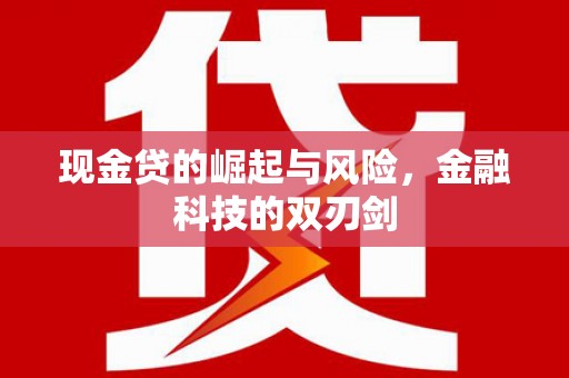 旺苍现金贷的崛起与风险，金融科技的双刃剑