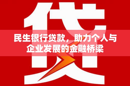 两当民生银行贷款，助力个人与企业发展的金融桥梁