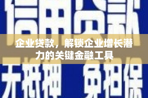 海原企业贷款，解锁企业增长潜力的关键金融工具