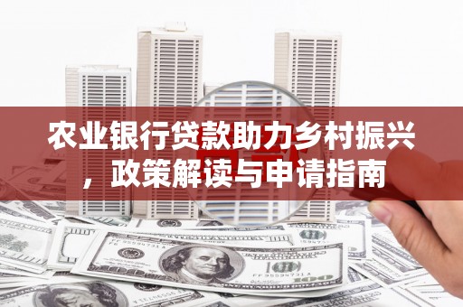 望牛墩农业银行贷款助力乡村振兴，政策解读与申请指南