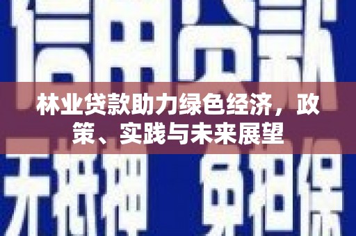 壶关林业贷款助力绿色经济，政策、实践与未来展望