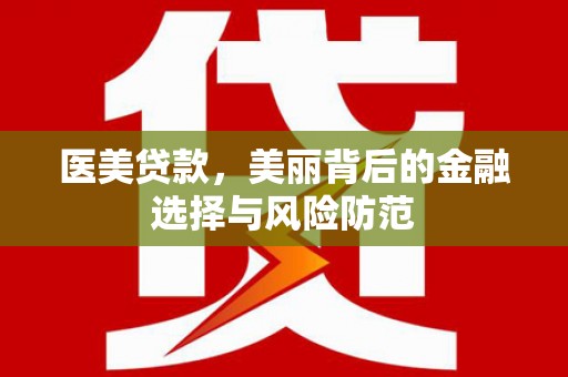 武川医美贷款，美丽背后的金融选择与风险防范